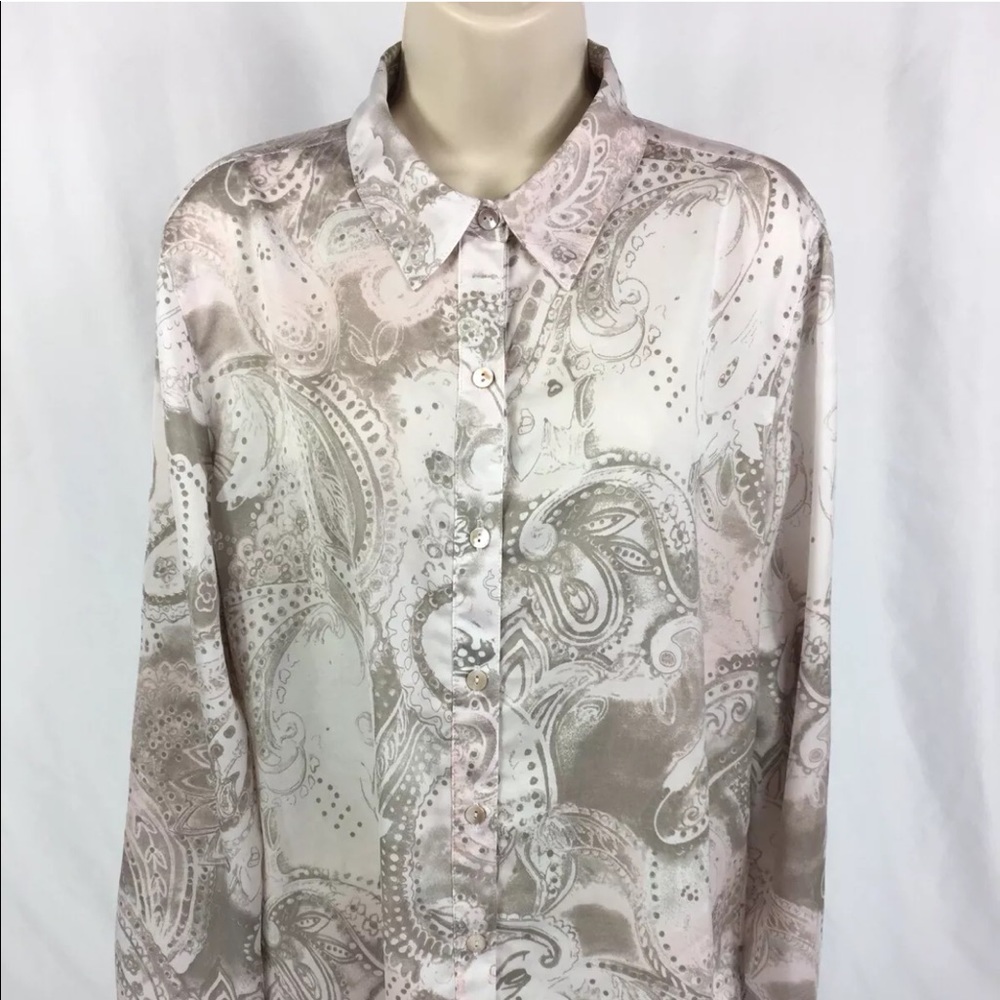 Chico's Long Sleeve Career/Casual Blouse Button Up